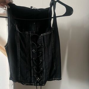 Akira corset denim top